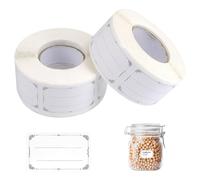 2 Rolls of 1200 Freezer Labels, Easy Peel, Removable & Waterproof, Oil Proof Self-Adhesive Stickers for Food Containers, Organization & Labelling in Freezer, Fridge, Pantry, Kitchen Storage