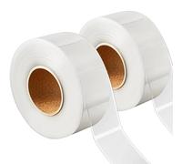 2 Rolls of Barcode Label Protector Strips, Clear Waterproof Book Label Covers, Self-Adhesive Protection Tape, 1200 Labels Per Roll