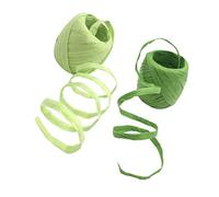 2 Rolls of Green Raffia Ribbon Wedding Paper Ribbon Gifts Package Paper String Bouquets Embellishment Each Length 20m