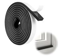 2 Rolls of Self-Adhesive Foam Seal Tape, 15mm Wide x 5mm Thick, Effective Foam Tape for Door Insulation Strip, Windows (5M)