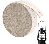 2 Rolls Oil Lamp Wick,2 Metres Flat Cotton Lanterns Wicks Replacement,Retro Wicks for Oil Lamps with Red Stitch,Wick for Kerosene Lamps Accessories,Stitch Lamp for Kerosene Burners Lighting