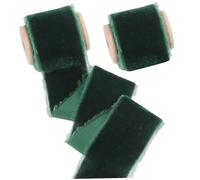 2 Rolls Olive Green Velvet Ribbon 1.1yard Single Face Velvet Ribbon Retro Christmas Wrapping Paper for Wedding Bouquet Party Christmas Wreath Wrapping Boho