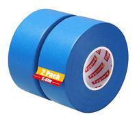 2 Rolls Painters Tape, 36mm x 50m Blue Masking Tape for Painting Decorating Tape UV Resistant for Sharp Lines Edge Treatment Color Separation