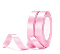 2 Rolls Pale Pink Satin Ribbon 20mm x 22m for Gift Wrapping & Crafts | Double-sided sheen, flexible handling and tidy edges support polished bows, packaging, weddings, scrapbooks and displays