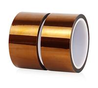2 rolls Polyimide High Temperature Tape,Heat Resistant strong sticky heat transfer Tape For Sublimation Printing 3D printer,masking,Electric PCB shielding,Soldering,Packing Fixing BOMEI PACK