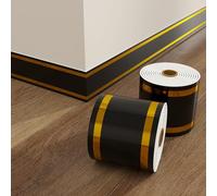 2 Rolls PVC Skirting Board Trim Self-Adhesive,Flexible Skirting Boards Covers Peel and Stick Baseboard Trim Molding Caulk and Trims Easy to Cut for Floor