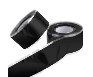 2 Rolls Self Fusing Silicone Tape, 1 in x 10 Ft Seal Waterproof Pipe Repair Tape for Heavy Duty Hose Leak Cable Winding Insulating Electrical Insulation Tapes Emergency Rescue Wrap(Black)