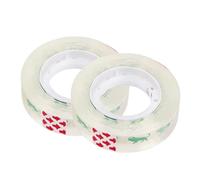 2 Rolls Small Clear Tape, 18mm X 25m Sticky Packaging Tape for Schools Home Offices