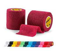 2 Rolls SPORTTAPE Football Sock Tape, 5cm x 4.5m, Maroon - Self-Adhesive Cohesive Bandage, Compression Wrap & Sports Stretch Tape for Ankles, Joints, Socks, Vet & Pet Wrap for Dogs, Horses