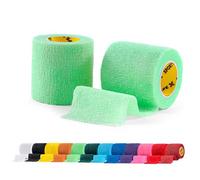 2 Rolls SPORTTAPE Football Sock Tape, 5cm x 4.5m, Mint Green - Self-Adhesive Cohesive Bandage, Compression Wrap & Sports Stretch Tape for Ankles, Joints, Socks, Vet & Pet Wrap for Dogs, Horses