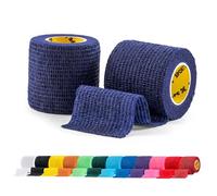 2 Rolls SPORTTAPE Football Sock Tape, 5cm x 4.5m, Navy Blue - Self-Adhesive Cohesive Bandage, Compression Wrap & Sports Stretch Tape for Ankles, Joints, Socks, Vet & Pet Wrap for Dogs, Horses