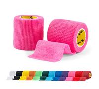 2 Rolls SPORTTAPE Football Sock Tape, 5cm x 4.5m, Pink - Self-Adhesive Cohesive Bandage, Compression Wrap & Sports Stretch Tape for Ankles, Joints, Socks, Vet & Pet Wrap for Dogs, Horses