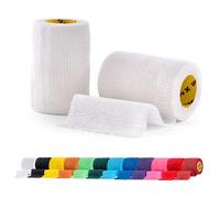 2 Rolls SPORTTAPE Self-Adhesive Cohesive Bandage, 7.5cm x 4.5m, White - Compression & Vet Wrap for Dogs, Horses, Sports Stretch Tape for Football, Ankles, Joints, Wrists and Sock Tape