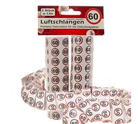 2 Rolls Streamers with Traffic Sign Print Number 60 Birthday Party Decoration