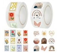 2 Rolls Teacher Reward Sticker,500 Stickers per Roll,1000 Total,Motivational Sticker for Students,Classroom Incentive Flower Stickers for School Rewards (Style-D)