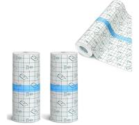2 Rolls Transparant Waterproof Adhesive Bandages,Second Skin Healing Protective Bandages,Waterproof Tattoo Supplies for Swimming,Shower,Wound Initial Healing,Skin Protection (2 * 15cm*2m)
