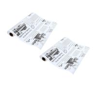 2 Rolls Vintage Newspaper Baking Paper Greaseproof Tray Liner | Food-grade Paper, Prevents Stains, Supports Easier Cleanup for Plates, Sandwiches, Campgrounds and Restaurant Serving