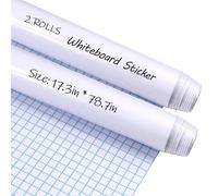2 Rolls White Boards Wall Sticker Wrapping Paper 44cm x 200cm Self Adhesive Large Whiteboard Wallpaper Contact Paper Magic Sheet Sticky Roll for Wall Paint Planner Chalkboard for School Office