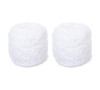 2 Rolls White Coral Fleece Crochet Yarn, Reusable Craft Supply | Soft Texture with Gentle Skin Comfort, Easy to Work with Scarves, PET Sweaters, Home Decoration and Workshops