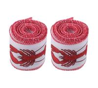 2 Rolls Wired Edge Lobster Pattern Ribbon 2.5 Inch Wide, 5 Yards