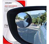 2" Round Wide Angle Adjustable Blind Spot Mirror, HD Glass Convex Rear View Mirrors, Round Shape Blind Spot Mirror for Vehicle Automotive Trucks SUV, 2PCS