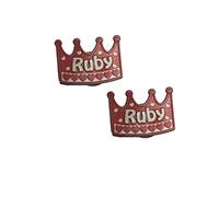 2 Ruby Shoe Charms For Crocs & Jibbitz Wristbands