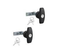 2 RV Trailer T-Handle Locks Cam Locks, Cabinet Locks, Drawer Locks, Rear Fixed T-Handle Locks, Shed Door Locks
