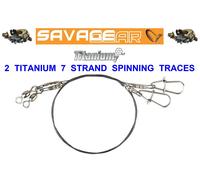 Savage Gear Steel Leaders Titanium Spin Trace 1 x 7 35 cm 0.40 mm 15 kg – 2 pcs for Pike Fishing