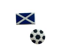 2 Scotland Football Shoe Charms For Crocs & Jibbitz Wristbands