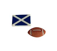 2 Scottish Rugby Shoe Charms For Crocs & Jibbitz Wristbands