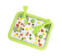 2 Scrapers Manual Rolled Ice Cream Maker, Portable Cold Plate, Practical Ice Cream Tray for Homemade Frozen Treats Daily Home Use