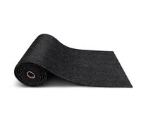 2 Scroll 40x200 cm Carpet Tiles, 1.6 SQM Self Adhesive Carpet Tile, Peel and Stick Floor Tiles, Soft Padded Non-Slip Hardwearing for Office, Home, Kitchen, Bedroom, Living Room (Black)