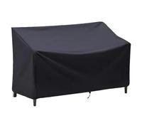 2 Seat Garden Bench Covers, Heavy Duty Waterproof Patio Bench Cover Anti-UV Protection Air Vent Oxford Fabric Windproof Tear-proof Outdoor Furniture Sofa Rattan LoveSeat Covers (134x66x66/89cm, Black)