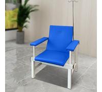 2-Seat Padded Medical Chair with IV Stand for Blood Draw and Patient Waiting in Clinics and Laboratories