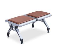 2-Seat Waiting Room Bench - Reception Chairs with Non-Slip Feet Backless Design for Airport Clinic & Hospital Seating Durable & Comfortable Waiting Area Furniture