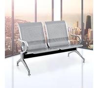 2-Seat Waiting Room Chairs Airport Reception Bench Office Lobby Chairs With Backrests and Armrests Reception Area Furniture for Clinic Bank Airport