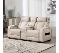(2 Seater, Beige) Capri Electric Recliner Cinema Chair