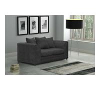 (2 Seater, Black) Milo Jumbo Cord 3 and 2 Seater Sofa