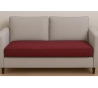 2-Seater Booster Cushion with Removable Cover for Elderly 100cm x 50 x 7 cm Deep Firm Orthopaedic Memory Foam Cushion Two Seater Sofa Seat Pad with Water-Resistant Washable Cover (Burgundy)