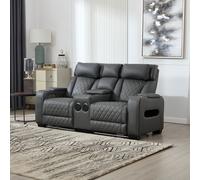 (2 Seater, Charcoal) Capri Electric Recliner Cinema Chair