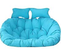 2 Seater Egg Chair Swing Cushion Outdoor,2 Person Hanging Cushions, Double Basket Hammock Replacement Only Cush (150X110CM)(N,150 * 110cm/59 * 43in)