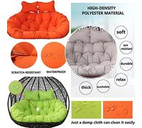 2-Seater Egg Chair Swing Cushion - Waterproof Sun-Resistant Washable Cover for 2-Person Wicker Hanging Chair Hammock - Perfect Patio Accessory for Comfort and Style