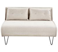 Sofa Bed 2 Seater VESTFOLD Fabric Light Beige