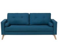 2 Seater Fabric Sofa Blue KALMAR