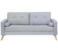 Beliani Sofa 2 Seater Kalmar Fabric Light Grey