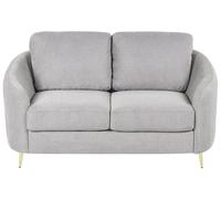 Beliani Sofa 2 Seater Trosa Fabric Light Grey