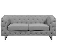 Beliani 2 Seater Fabric Sofa Grey Vissland, Grey