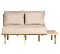 2 Seater Fabric Sofa with Table Beige SALO