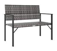 2-Seater Garden Bench Outdoor Bench Seat Patio Dining Bench Poly Rattan vidaXL