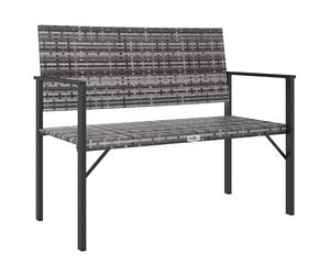 2-Seater Garden Bench Outdoor Bench Seat Patio Dining Bench Poly Rattan vidaXL